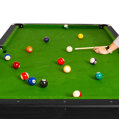 Schwarzer Billardtisch aus Holz - Thunder 8FT - 252 x 140 cm