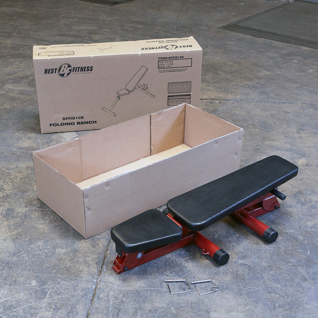 Best Fitness BFFID10 verstellbare Fitnessbank - Schräg / Flach / Negativ