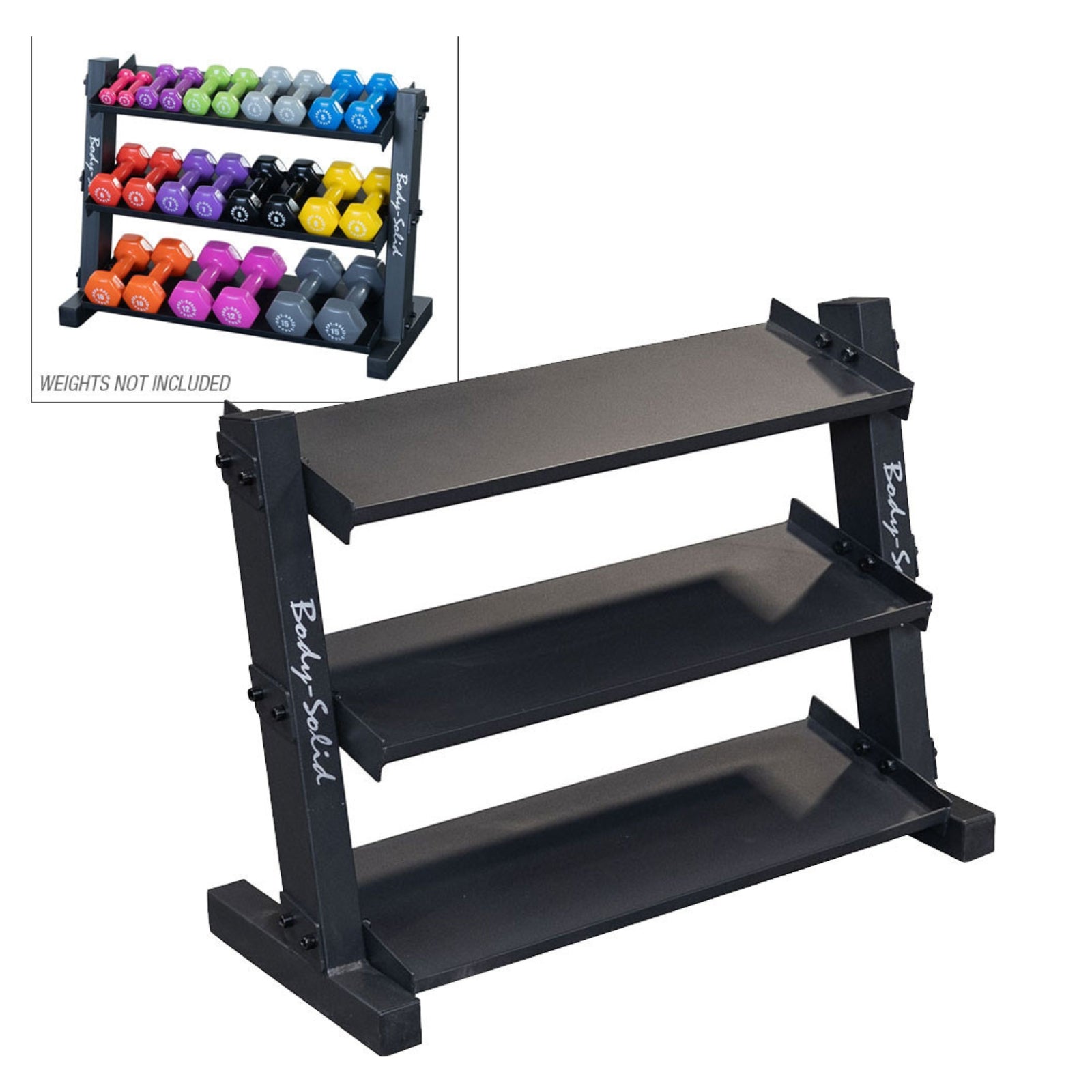 Body-Solid GDR34B – Hantel-Aufbewahrungssystem (dreistufig)