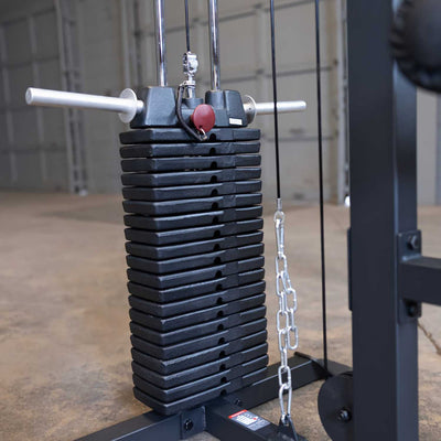 Latzug- und Rudergerät - Body-Solid GLM85B - mit Gewichtsscheiben