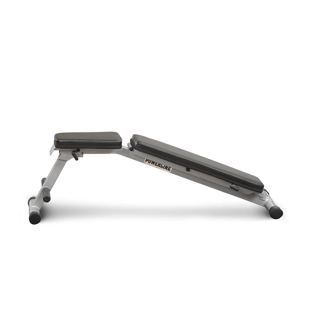 Body-Solid Powerline PFID125X – Verstellbare und vollständig zusammenklappbare Hantelbank – Schräg / Flach / Negativ