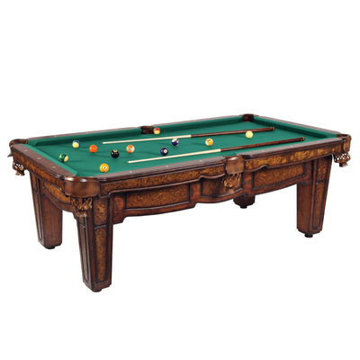 Bruine klassieke pooltafel - Winsport Wellington 8FT - 230 x 128 cm