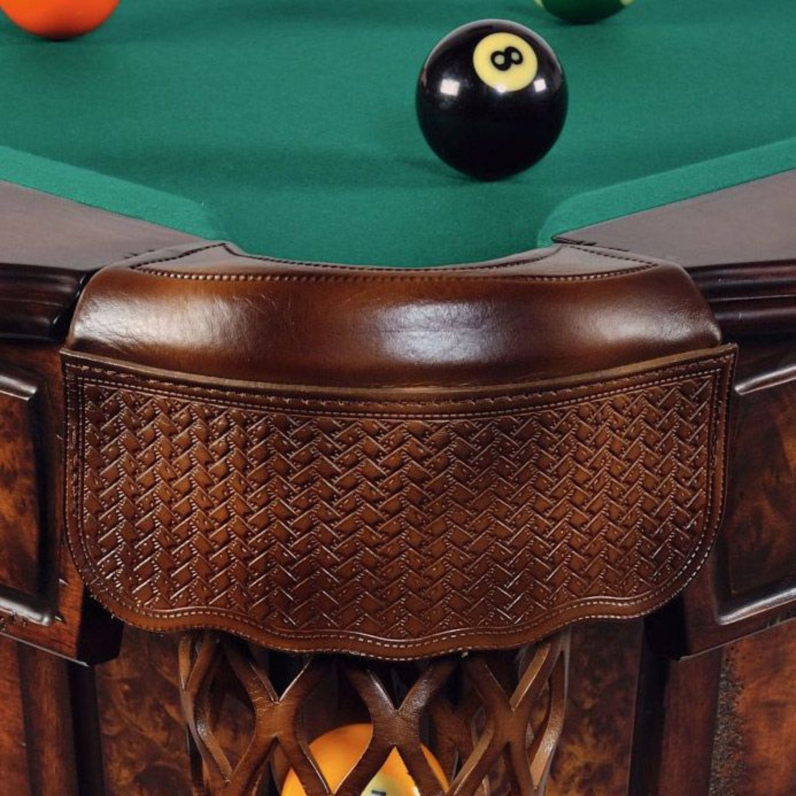 Bruine klassieke pooltafel - Winsport Wellington 8FT - 230 x 128 cm