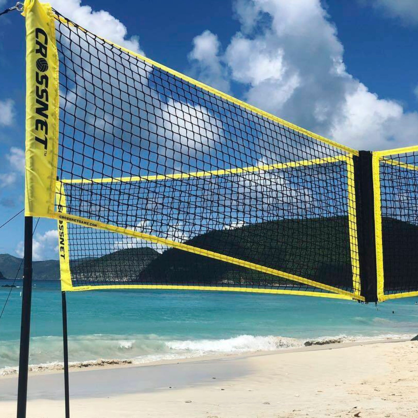 Kreuznetz für Volleyball/Badminton mit 4 Personen - multifunktional - Crossnet