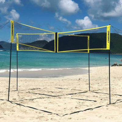 Kreuznetz für Volleyball/Badminton mit 4 Personen - multifunktional - Crossnet