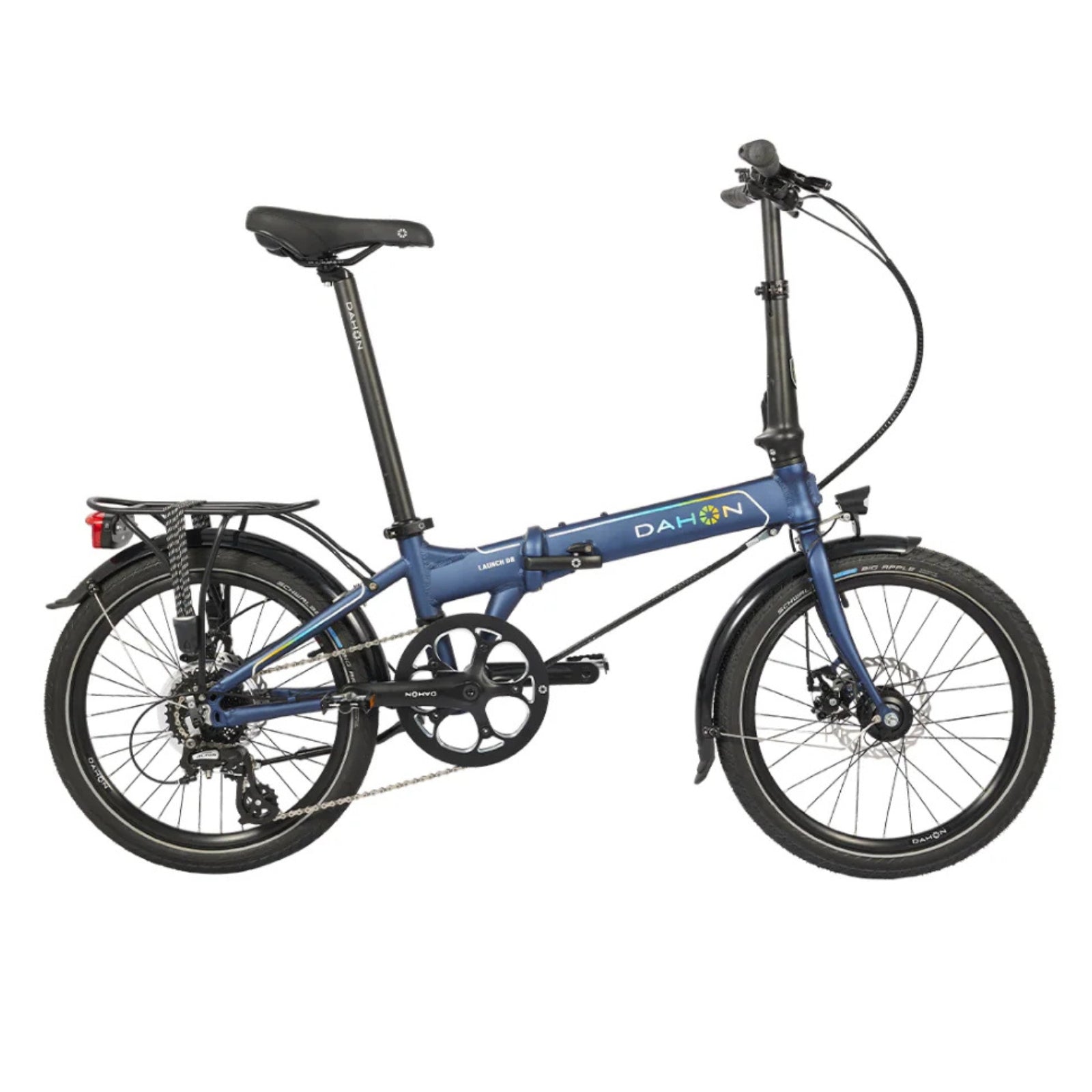 Vouwfiets - Dahon Launch D8 20" - Navy / blauw  - 8-speed derailleur - schijfremmen