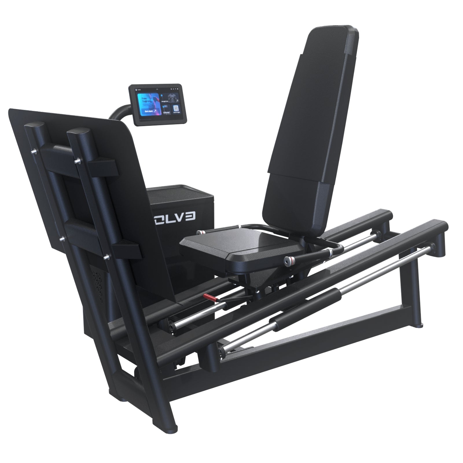 Digitale Beinpresse im Sitzen – Evolve Fitness Digital Strength DS-411 mit Gewichtsverlagerung