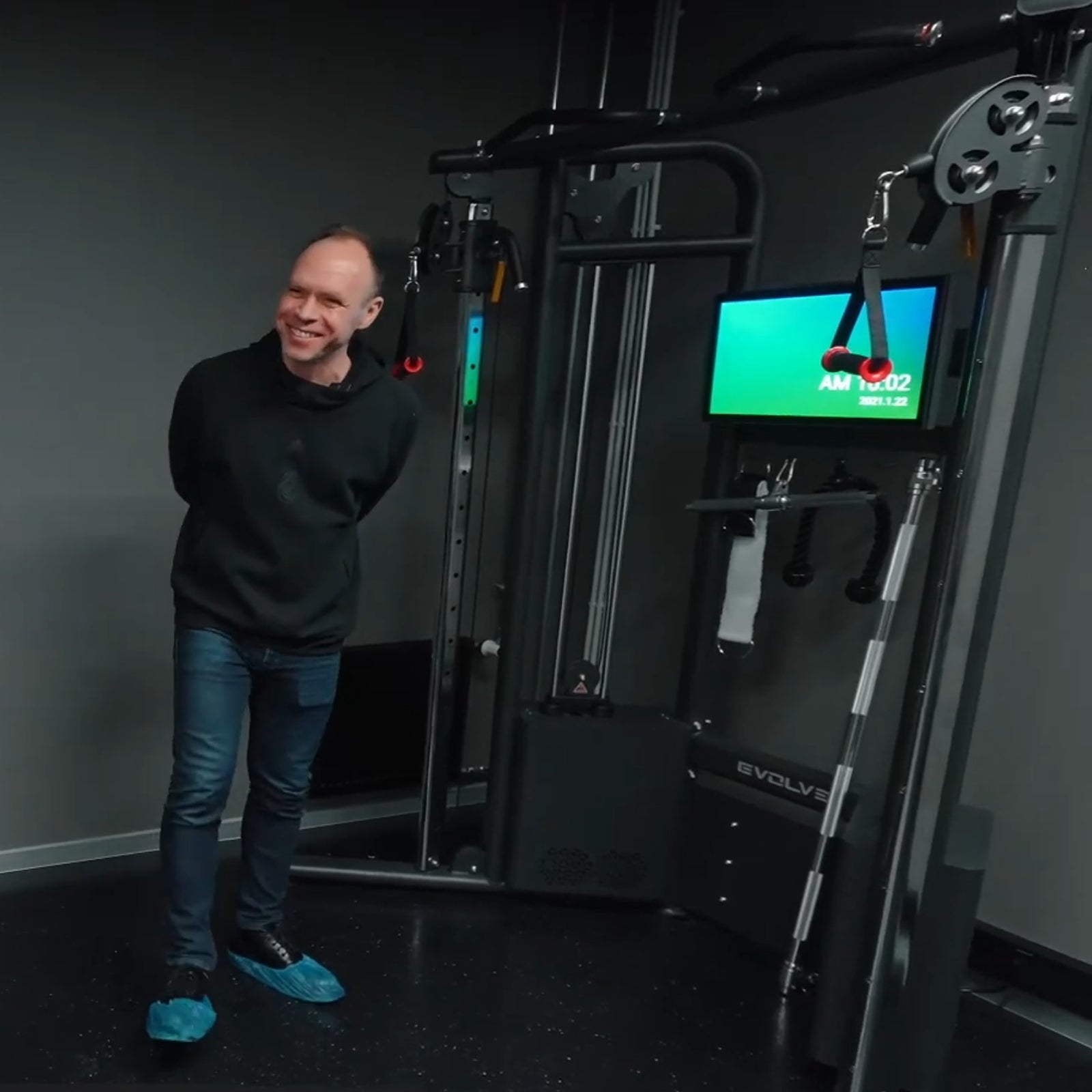 Digitales, doppelt verstellbares Seilzuggerät / Functional-Trainer-Gerät - Evolve Fitness Digital Strength DS-450 Selectorized