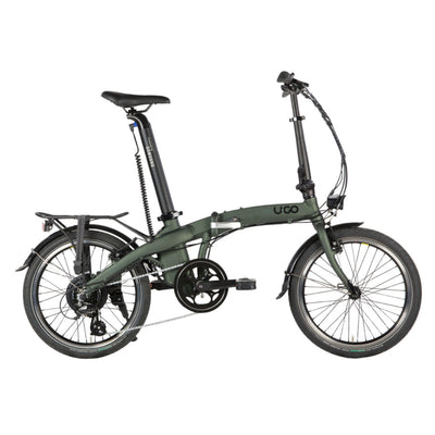 Elektrische vouwfiets - U GO Dare Ed7 20" - Forest Green - 7 versnellingen derailleur - V brakes