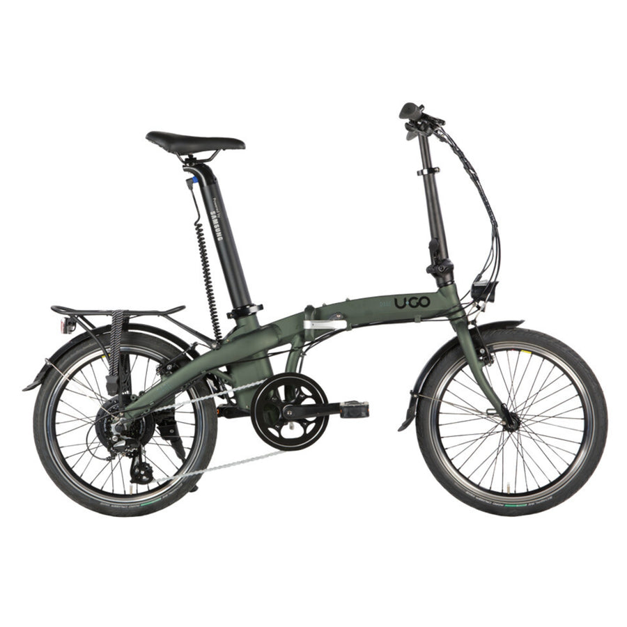 Elektrische vouwfiets - U GO Dare Ed7 20" - Forest Green - 7 versnellingen derailleur - V brakes