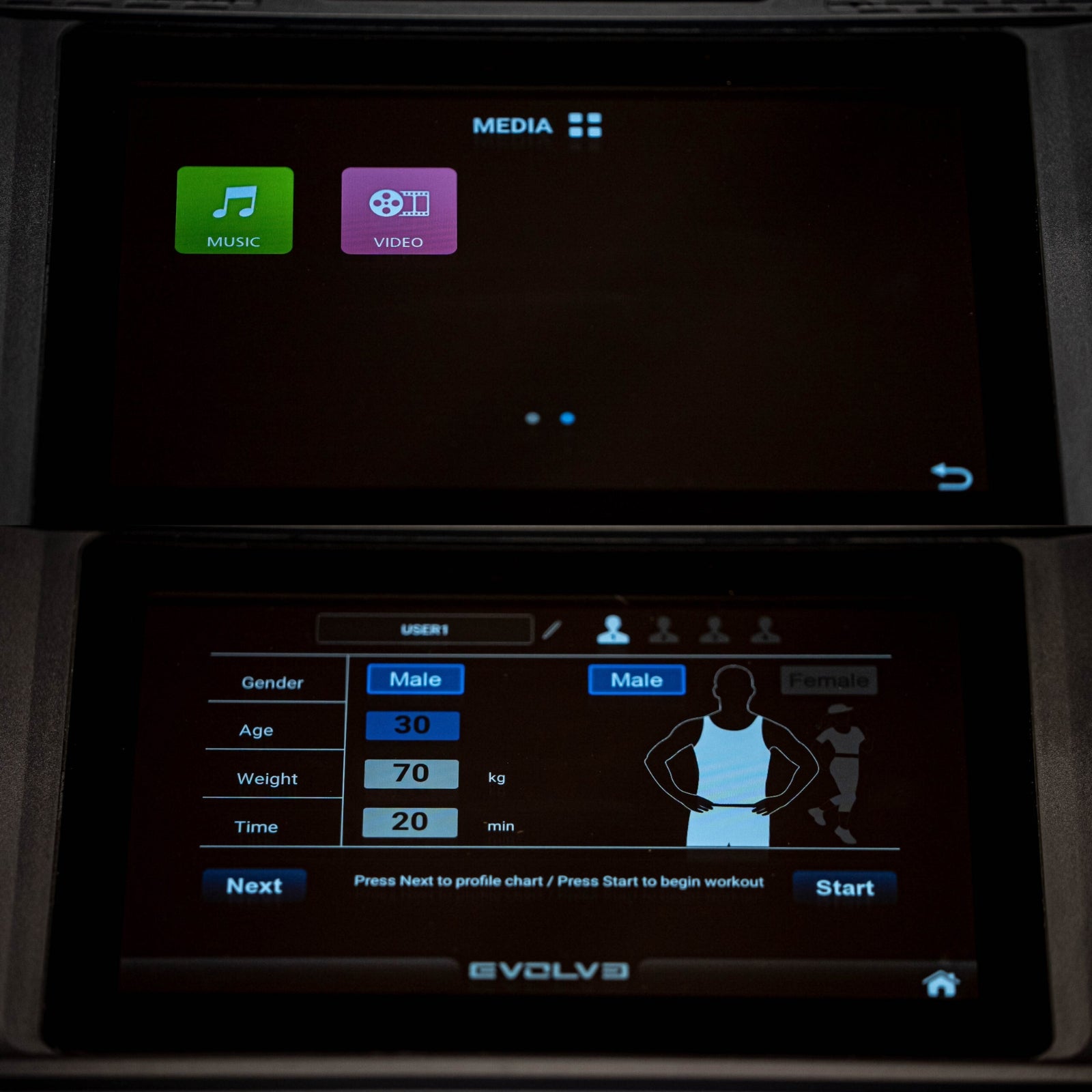 Evolve Fitness CUB-180-TFT Heimtrainer - Touchscreen