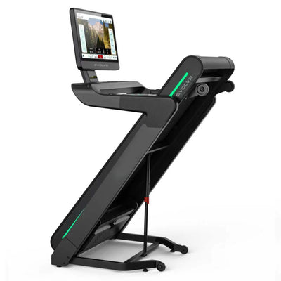 Evolve Fitness HT-300-TFT Laufband mit 23,8-Zoll-Touchscreen-Entertainment-Konsole – vollständig klappbar