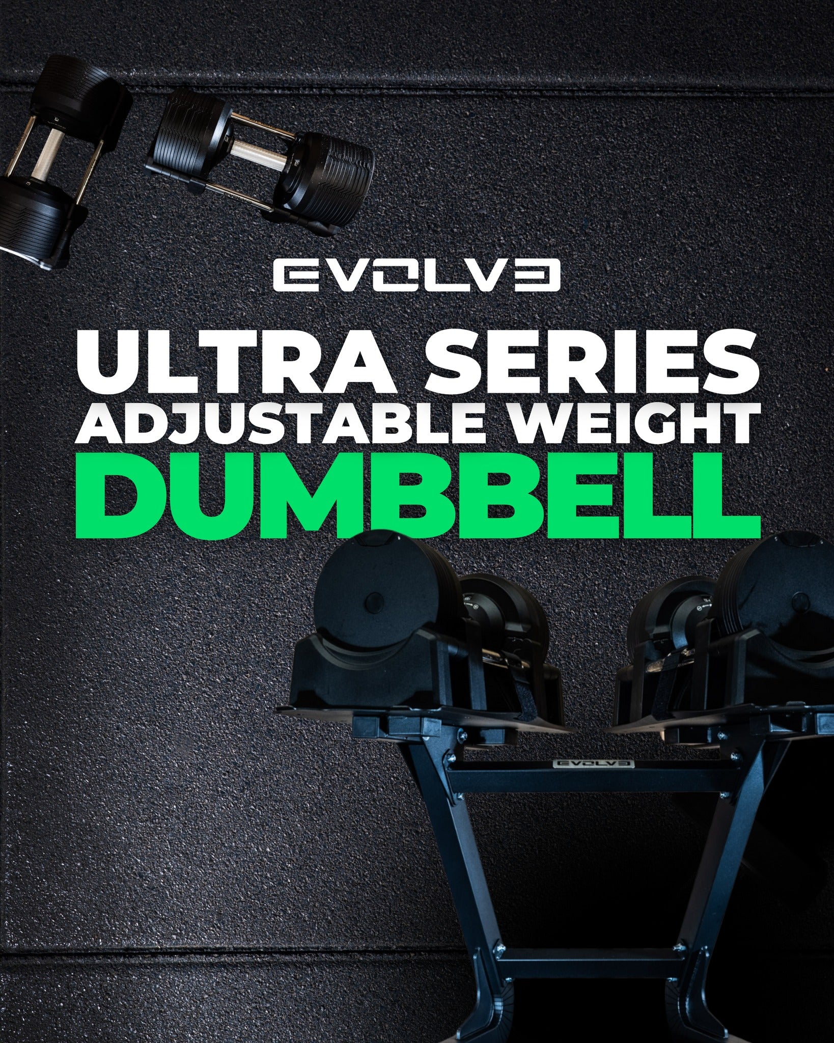 Verstellbare Hantel 4 bis 23,5 kg (jeweils) - Evolve Fitness Ultra Series AD-235