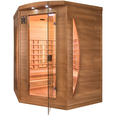 Infrarotsauna (Ecksauna) für 3 Personen - France Sauna Spectra 3-Sitzer