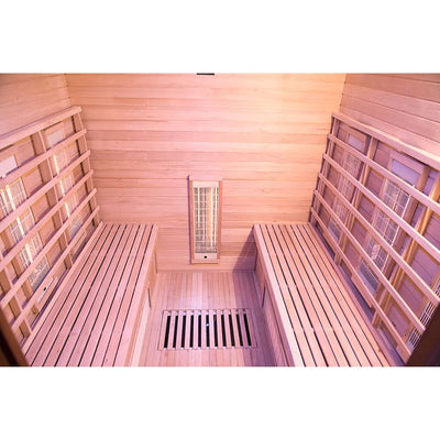 Infrarotsauna (Ecksauna) für 4 Personen - France Sauna Spectra 4-Sitzer
