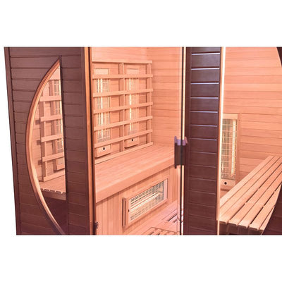 Infrarotsauna (Ecksauna) für 4 Personen - France Sauna Spectra 4-Sitzer