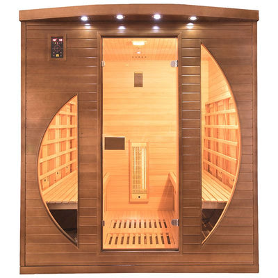 Infrarotsauna (Ecksauna) für 4 Personen - France Sauna Spectra 4-Sitzer