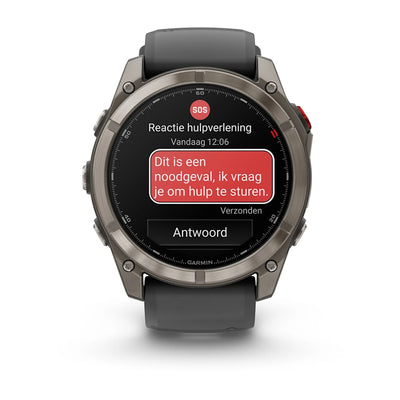 Garmin Fenix ​​8 Pro Sapphire – 51 mm / AMOLED – Titan mit graphitfarbenem/schwarzem Silikonarmband – Premium-Multisportuhr
