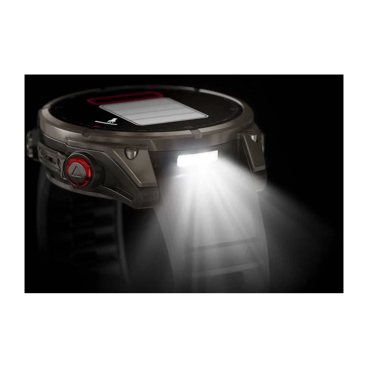 Garmin Fenix ​​8 Pro Sapphire – 47 mm / AMOLED – Titan mit graphitfarbenem/schwarzem Silikonarmband – Premium-Multisportuhr