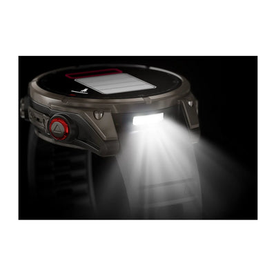 Garmin Fenix ​​8 Pro Sapphire – 47 mm / AMOLED – Titan mit graphitfarbenem/schwarzem Silikonarmband – Premium-Multisportuhr