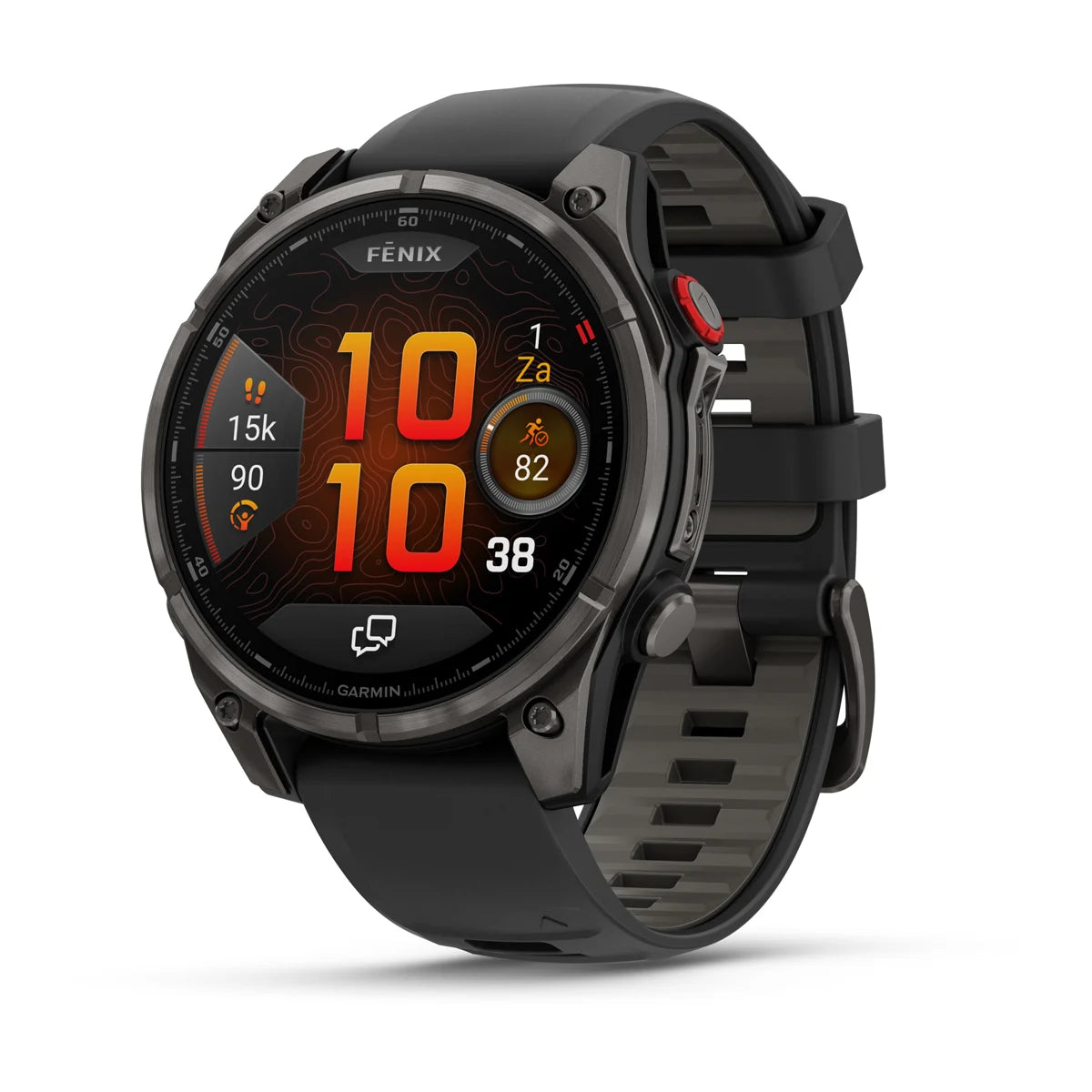 Garmin Fenix 8 Pro Sapphire - 47 mm / AMOLED - Carbon grey DLC-titanium met zwarte/pebble grey siliconen band - Premium multisport horloge