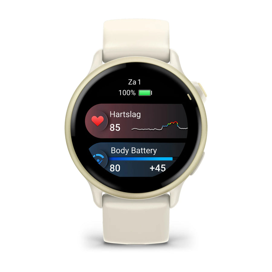 Garmin Vivoactive 6 – Gesundheits- und Fitness-Smartwatch – Lunar Gold mit Bone-Armband 