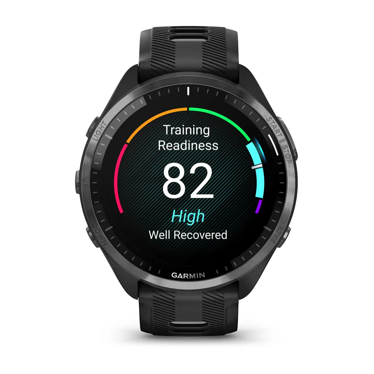 Garmin Forerunner 965 Schwarz mit gelb-schwarzem Silikonarmband – 47 mm – Premium-Lauf- und Multisportuhr