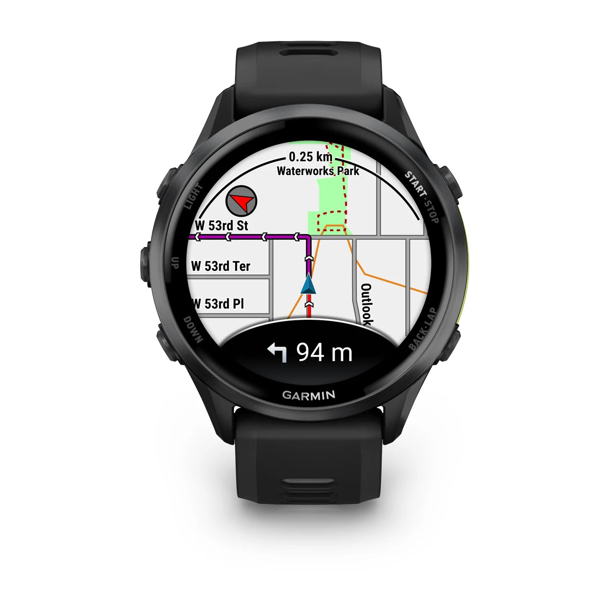Garmin Forerunner 970 – 47 mm – Premium-Laufuhr – Carbongraues DLC-Titan mit schwarzem Gehäuse und schwarz/transparentem Whitestone-Armband