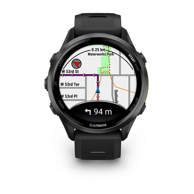 Garmin Forerunner 970 – 47 mm – Premium-Laufuhr – Carbongraues DLC-Titan mit schwarzem Gehäuse und schwarz/transparentem Whitestone-Armband
