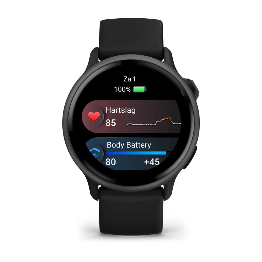 Garmin Vivoactive 6 – Gesundheits- und Fitness-Smartwatch – Schiefergrau mit schwarzem Armband