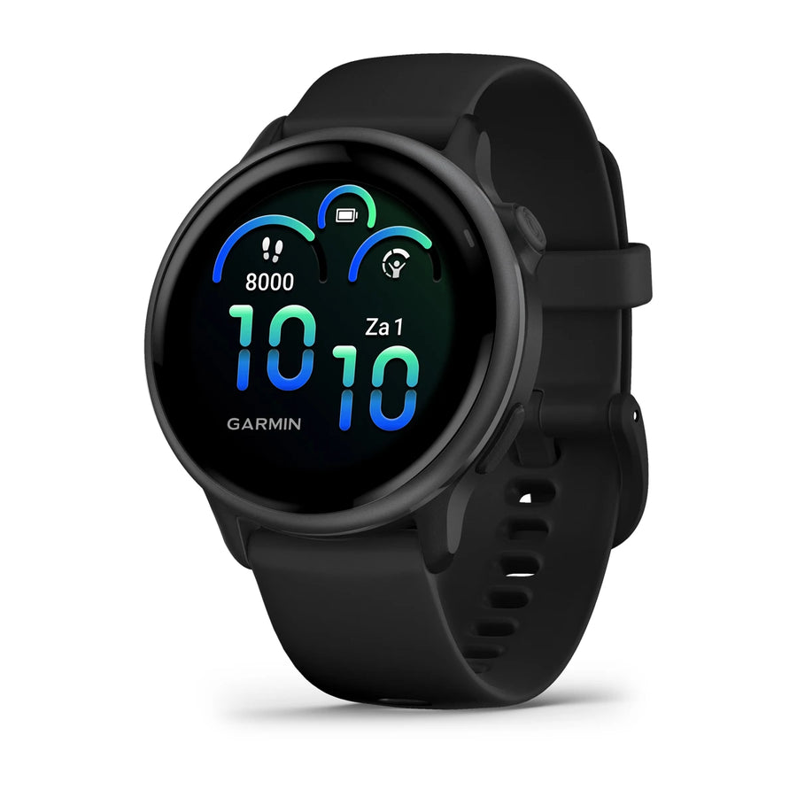 Garmin Vivoactive 6 – Gesundheits- und Fitness-Smartwatch – Schiefergrau mit schwarzem Armband