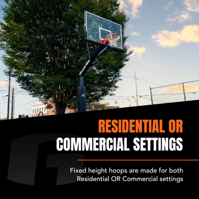 Goalrilla FH72 Professioneller Basketballkorb mit fester Höhe (für den Einbau im Boden)