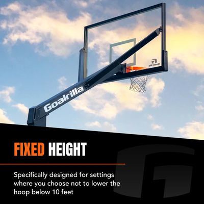 Goalrilla FH72 Professioneller Basketballkorb mit fester Höhe (für den Einbau im Boden)