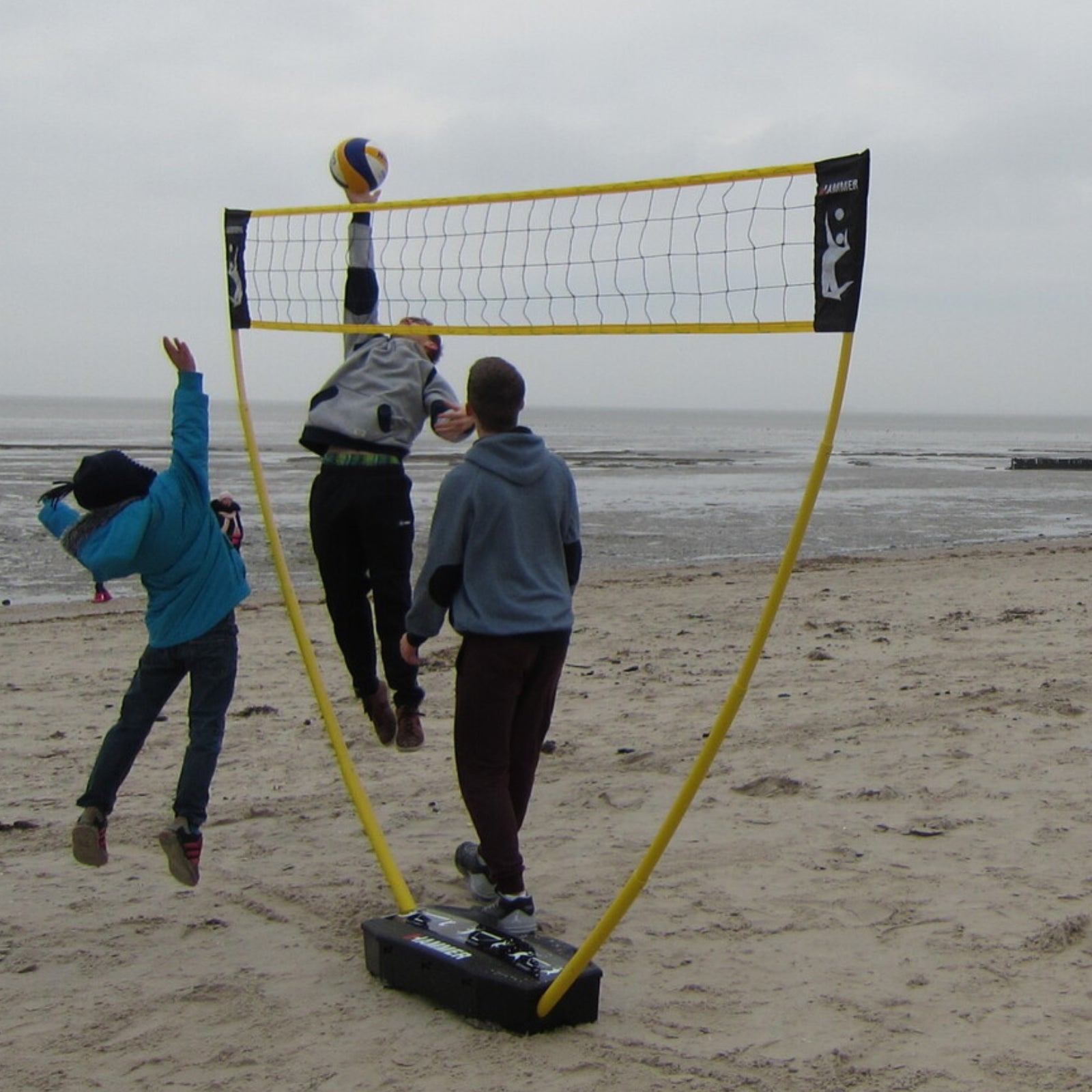 Multifunktionales Volleyball-/Badminton-/Tennisnetz-Set - Hammer 3in1 Set