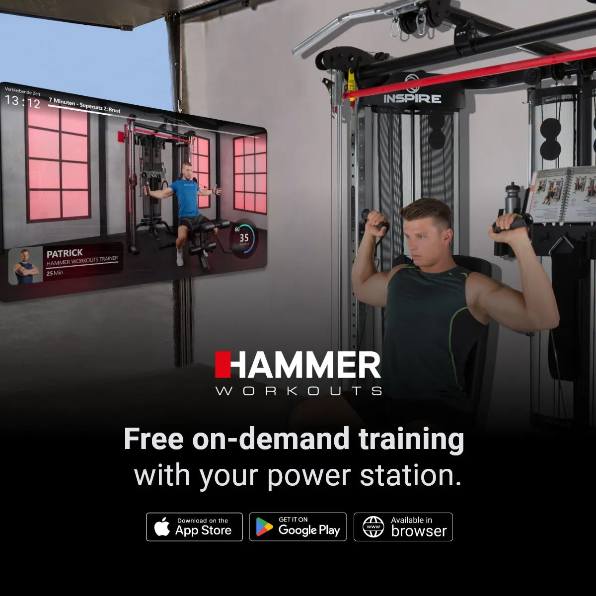 Multistation / Heimfitnessstudio - Hammer Maximum Autark 9.0 Multi-Gym / Funktionstrainer