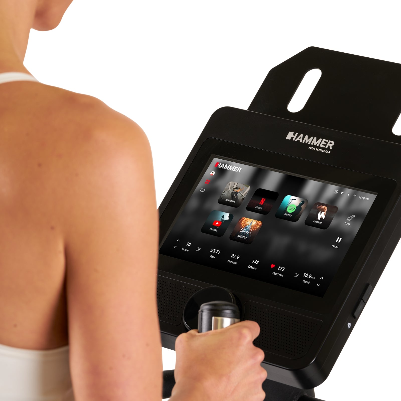 Hammer Maximum EL8000 professioneller Crosstrainer mit 10,1"-Touchscreen-Display