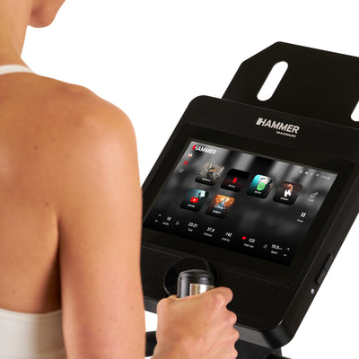 Hammer Maximum EL8000 professioneller Crosstrainer mit 10,1"-Touchscreen-Display