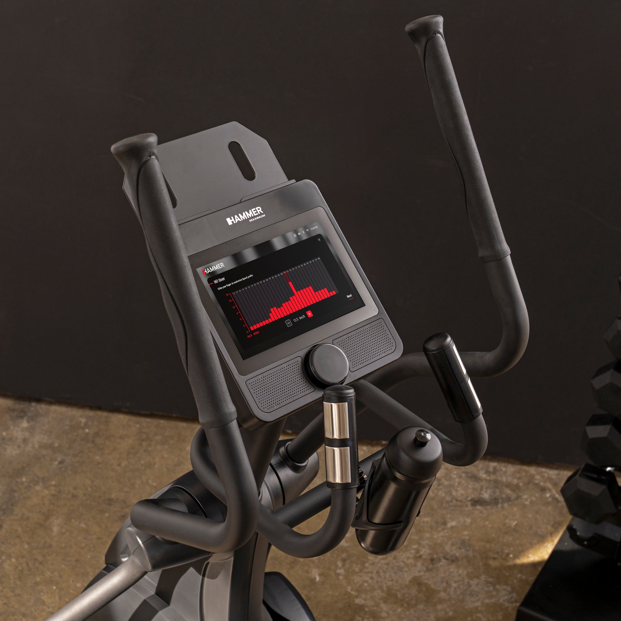 Hammer Maximum EL8000 professioneller Crosstrainer mit 10,1"-Touchscreen-Display