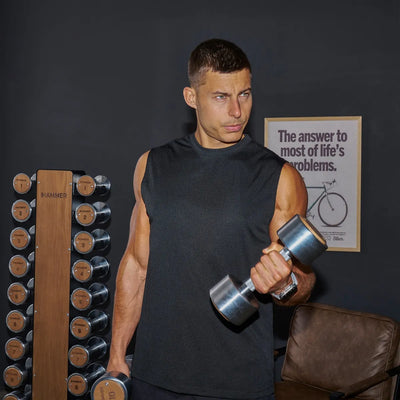 Hammer Maximum Haltertoren Exclusive - Dumbbells met opslagrek - Eikenhout