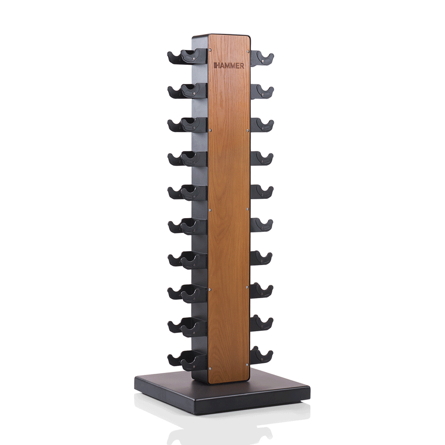 Hammer Maximum Haltertoren Exclusive - Dumbbells met opslagrek - Eikenhout