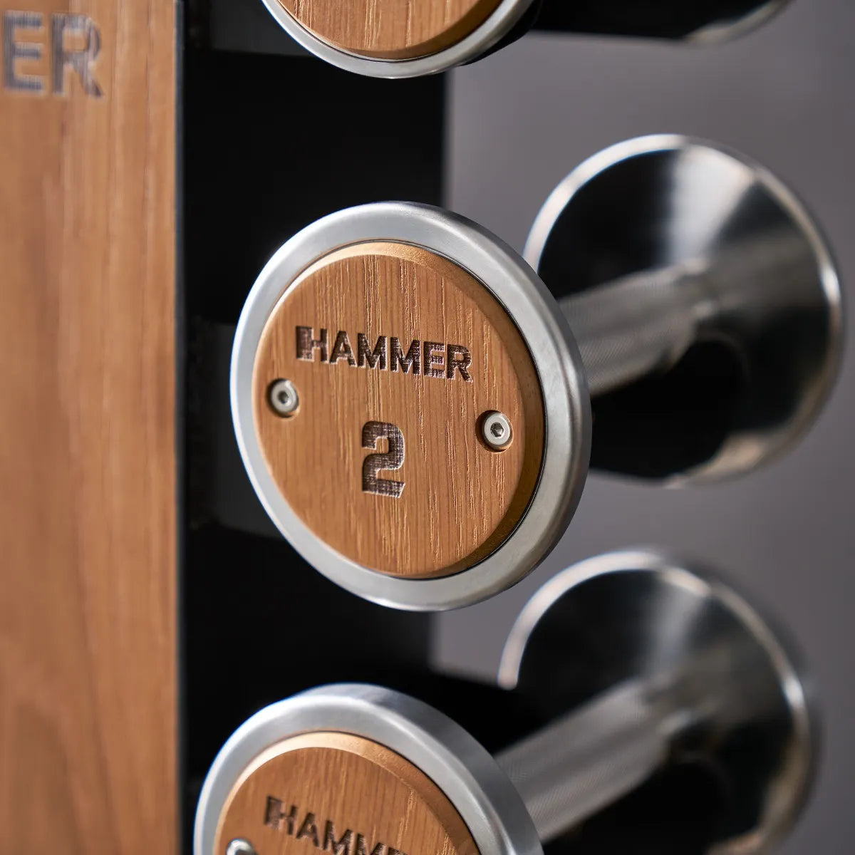 Hammer Maximum Haltertoren Exclusive - Dumbbells met opslagrek - Eikenhout