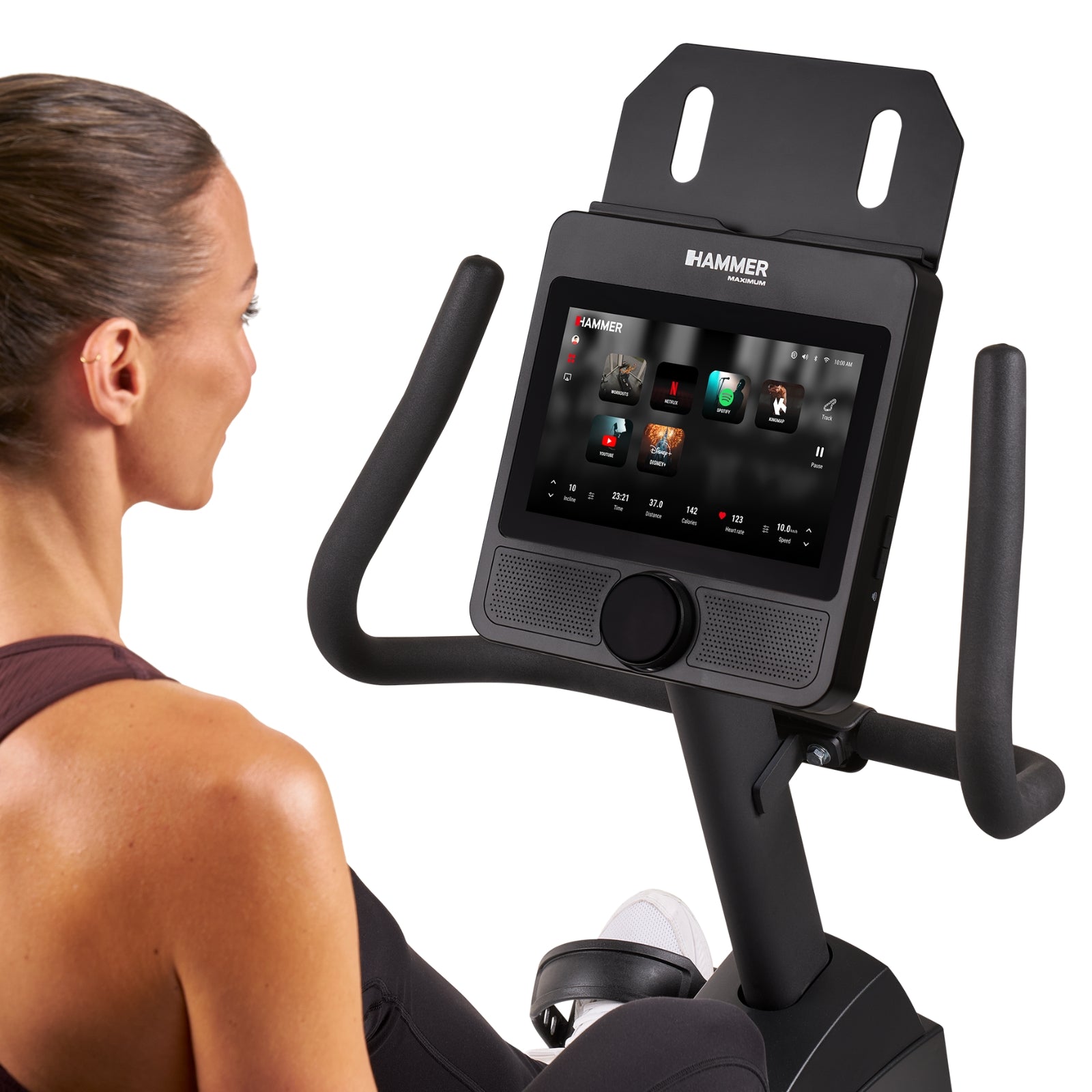 Hammer Maximum RB8000 professionelles Liegeergometer mit 10,1"-Touchscreen-Display