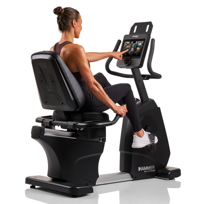 Hammer Maximum RB8000 professionelles Liegeergometer mit 10,1"-Touchscreen-Display