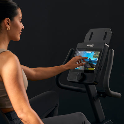 Hammer Maximum RB8000 professionelles Liegeergometer mit 10,1"-Touchscreen-Display