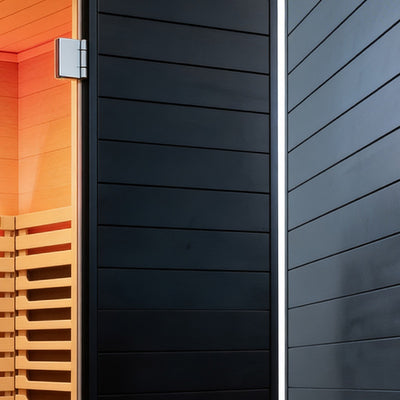 Zwarte Hybride Combi Sauna (infrarood & stoom) voor 3 personen - Holl's Hybrid Symbioz 160