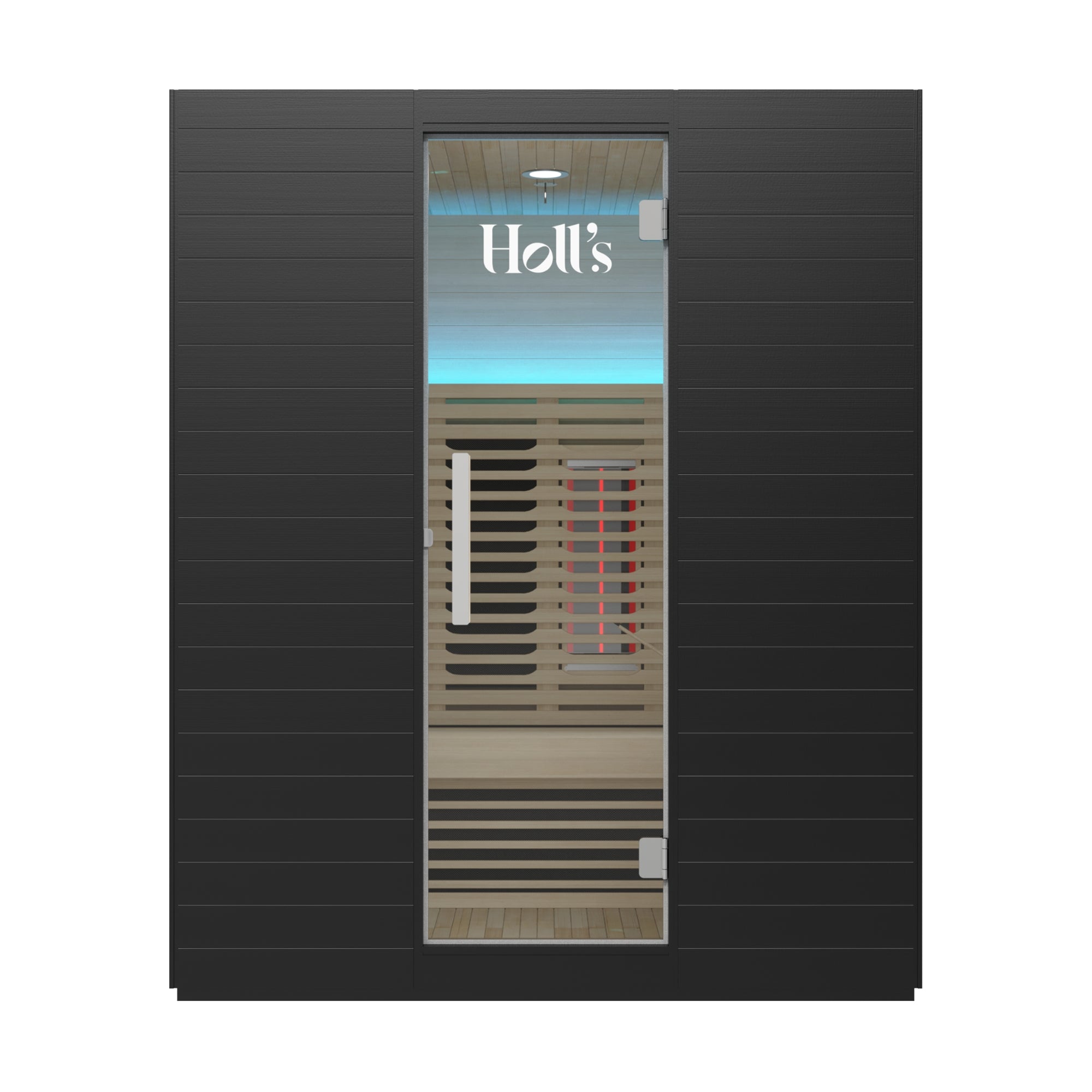 Zwarte Hybride Combi Sauna (infrarood & stoom) voor 3 personen - Holl's Hybrid Symbioz 160