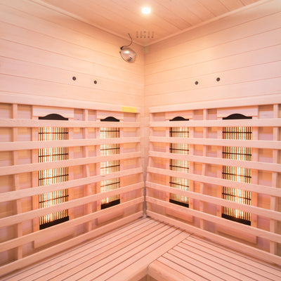 Infrarot-Ecksauna für 3 Personen - France Sauna Apollon Quartz 3-Sitzer