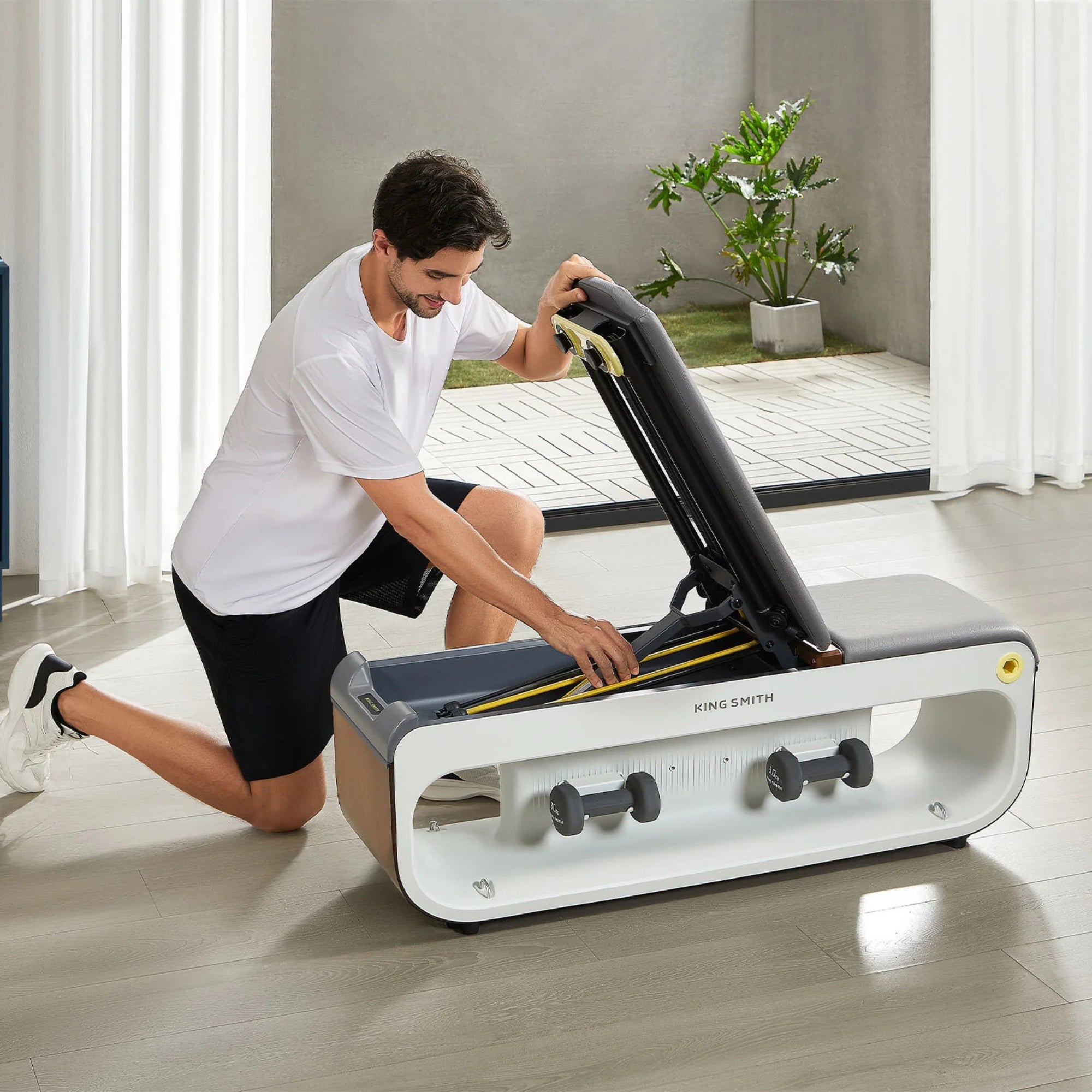 KingSmith WalkingPad multifunctionele trainingsbank met kabels