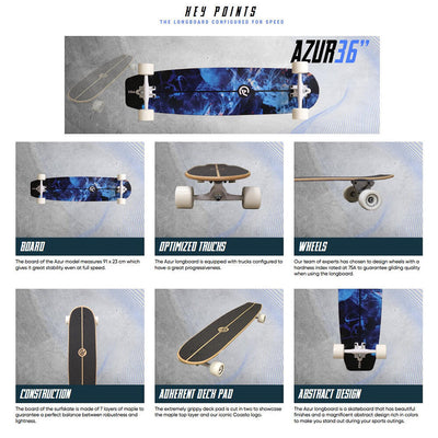 Longboard - Coasto Azur 36" - 91x23 cm