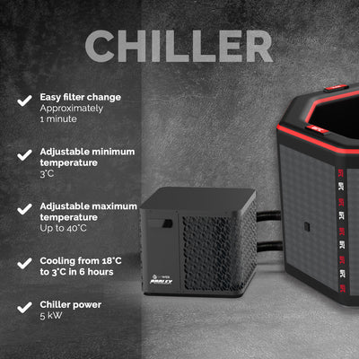 Netspa UFC achteckiges Eisbad mit 5 kW Kühler (3-40°C)